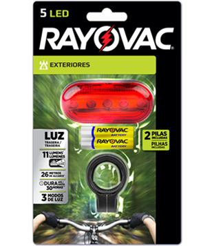 Linterna de bicicleta frontal 2-Super LED's Recargable – Rayovac